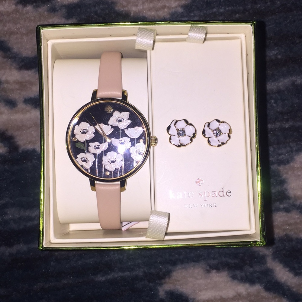 Kate Spade watch and earring set